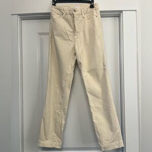 Good American Women's Cream Straight Leg Jeans